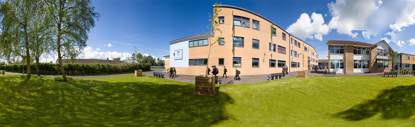 A Panoramic picture of one of the school buildings